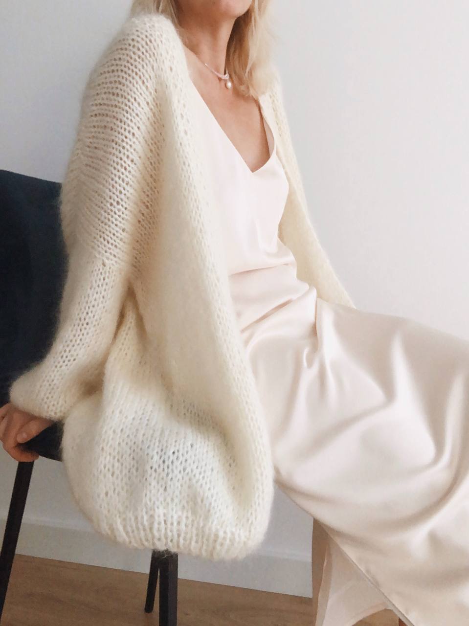 Featherlight Mohair Cardigan – Effortless Elegance in Every Stitch