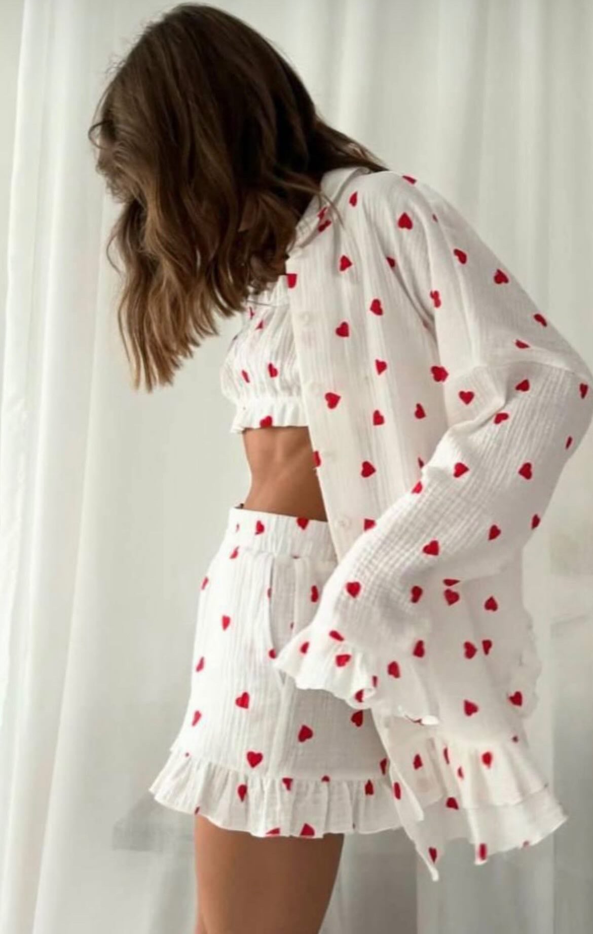 3 Pieces Premium Muslin Pajama Set