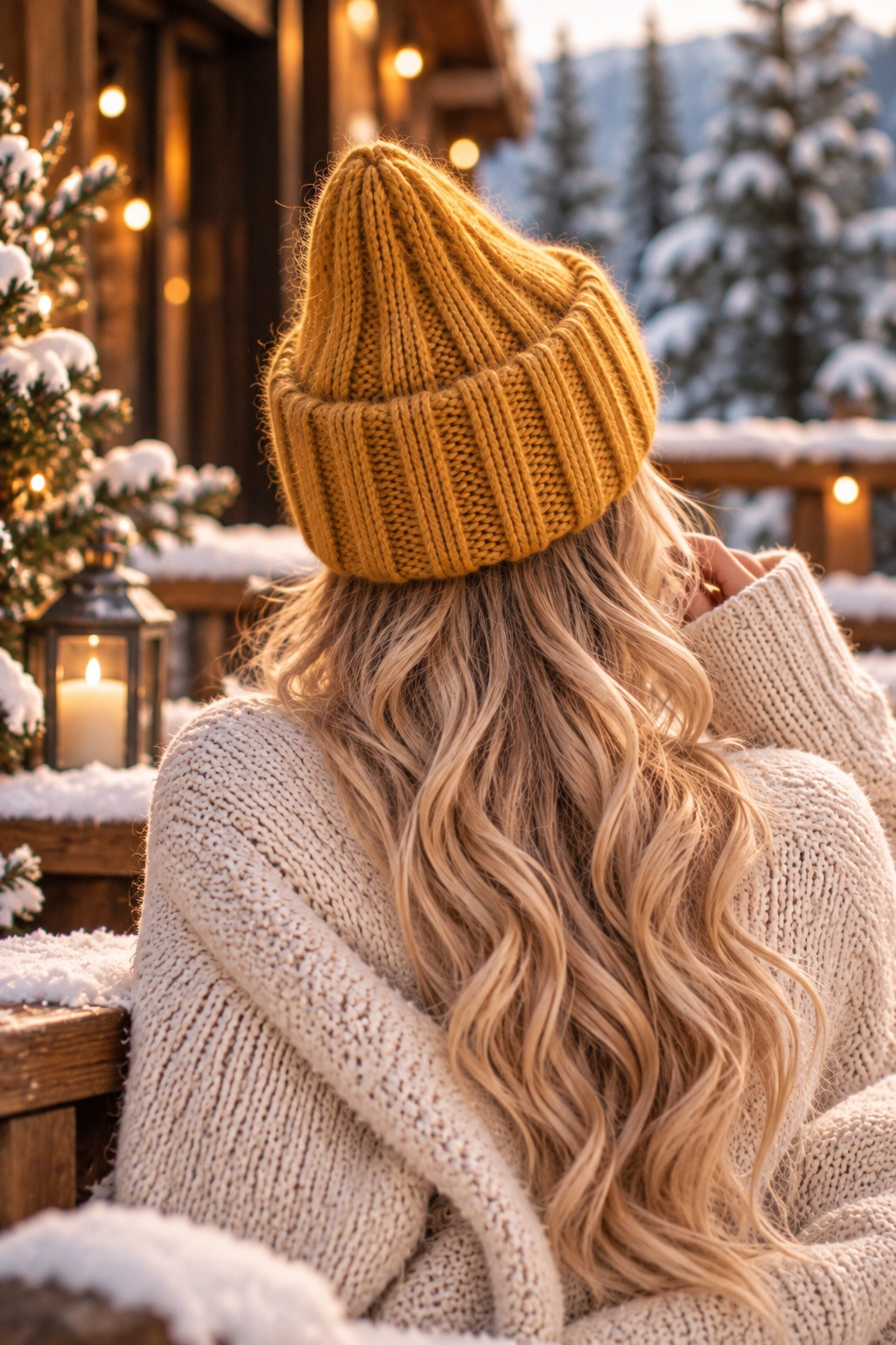 Mustard Chunky Knit Beanie – Cozy Winter Essential
