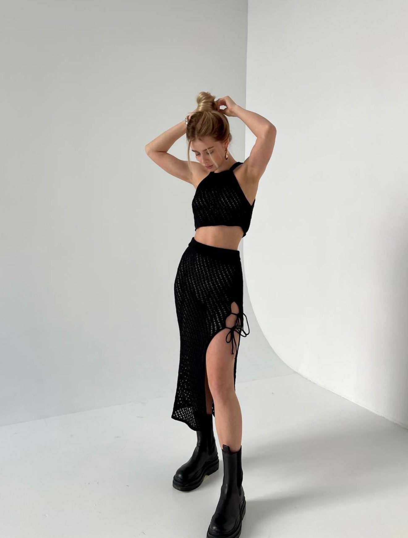 Cotton Openwork Summer Costume. Crochet Coverup. Trendy Resort Outfit