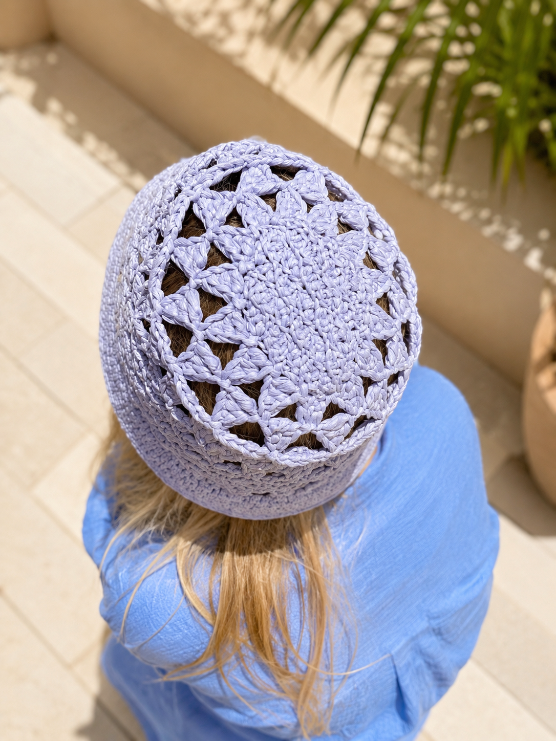Lavender Soleil Crochet Bucket Hat