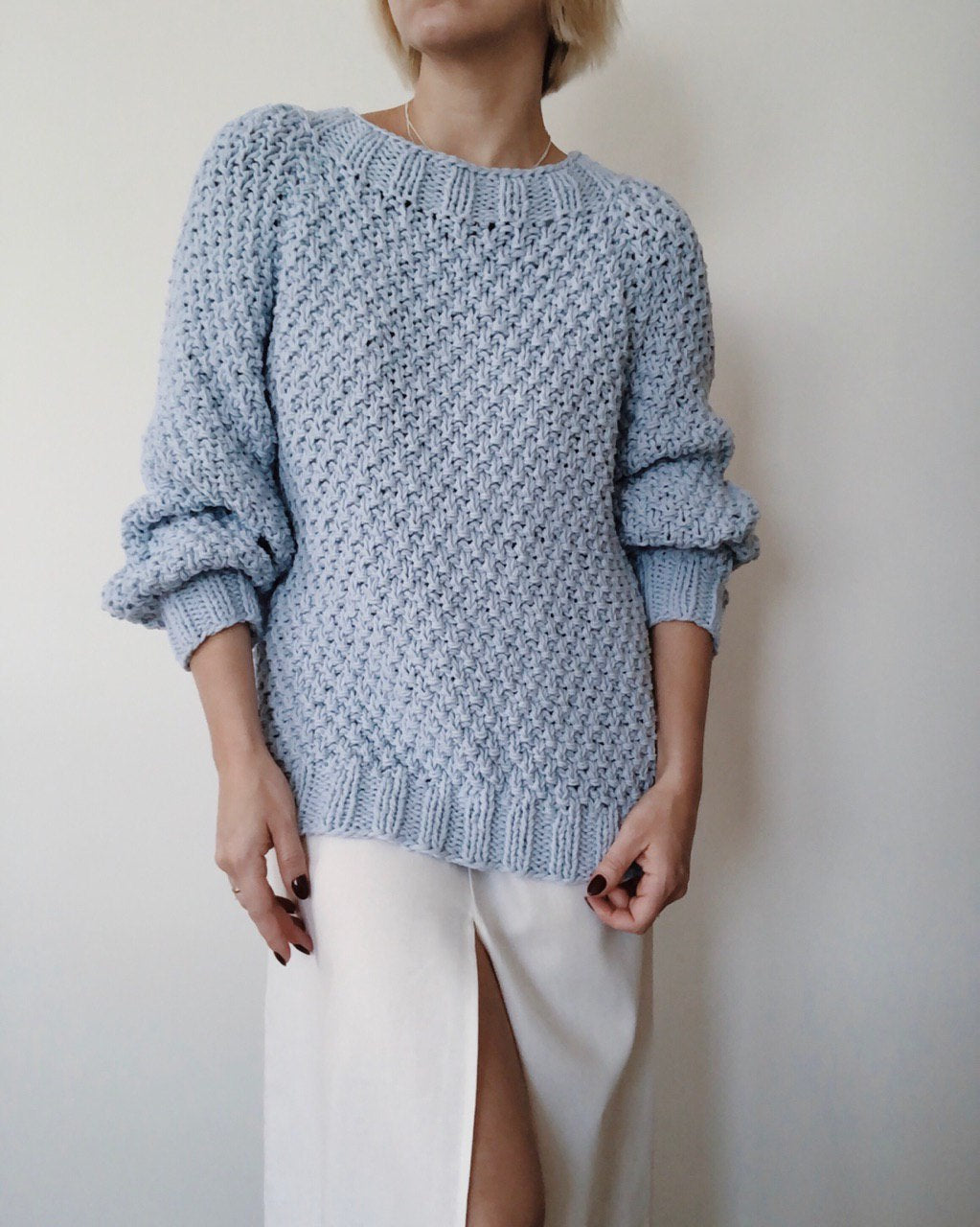 Chunky Textured Crewneck Sweater – Soft Structure. Subtle Statement.