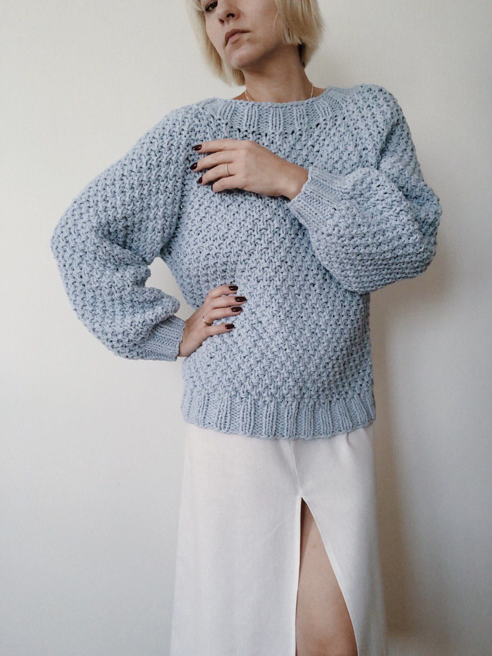 Chunky Textured Crewneck Sweater – Soft Structure. Subtle Statement.