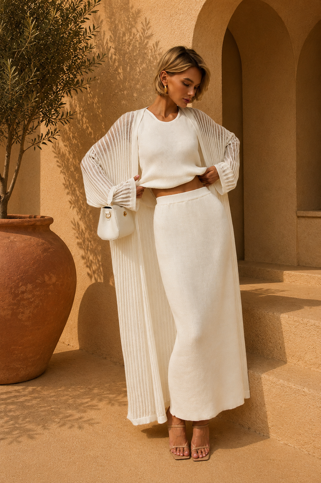 Amalfi Knit Set - Sand Beige