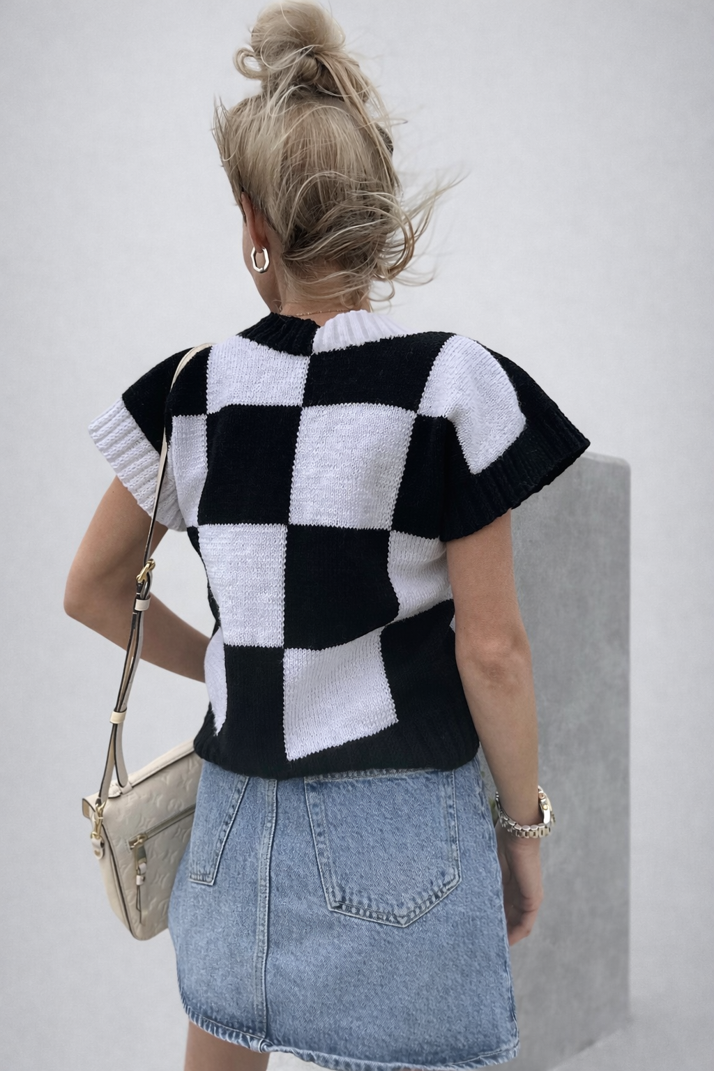 Black & White Trend Wool Vest