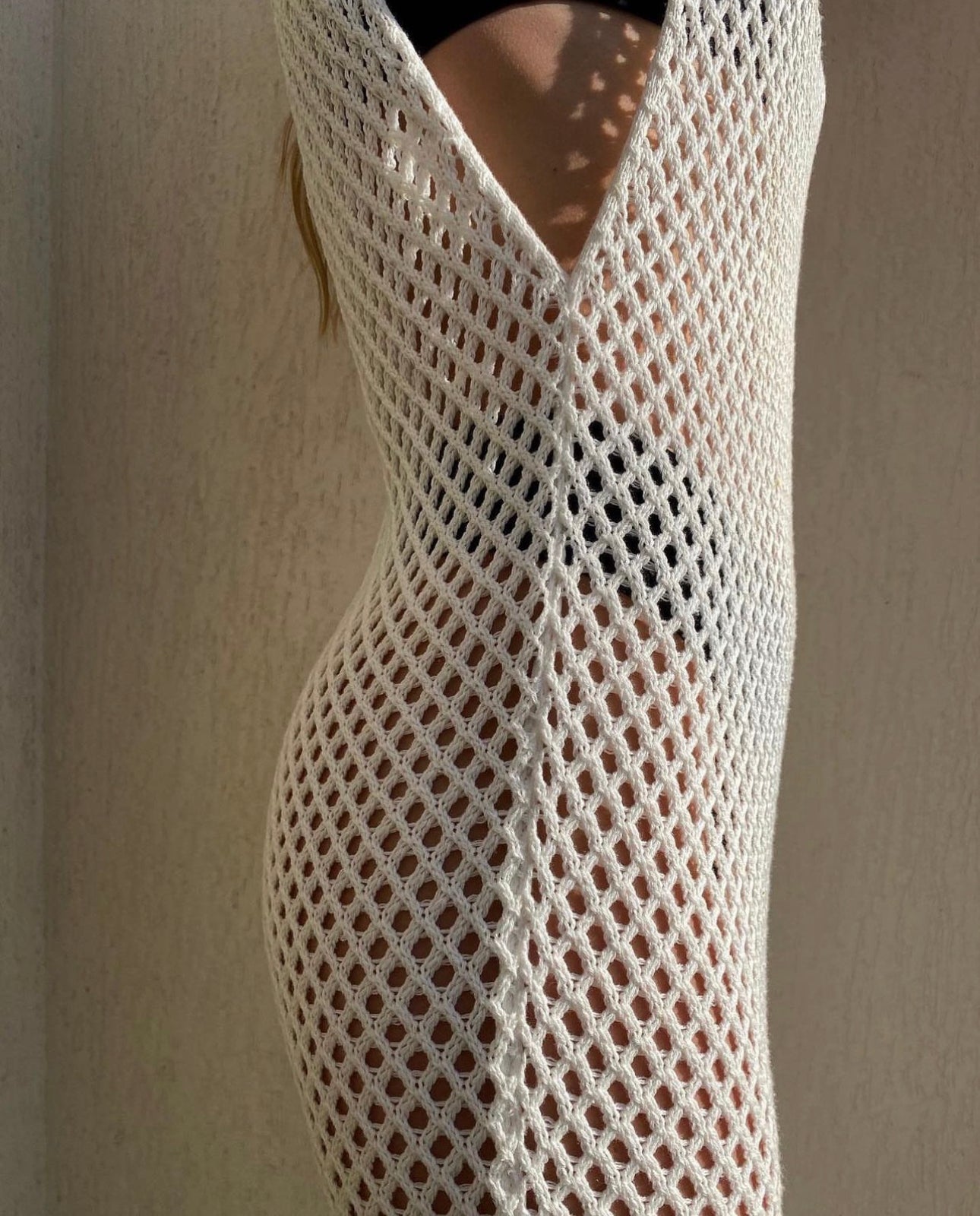 Riviera Mesh Maxi Dress – Milk White