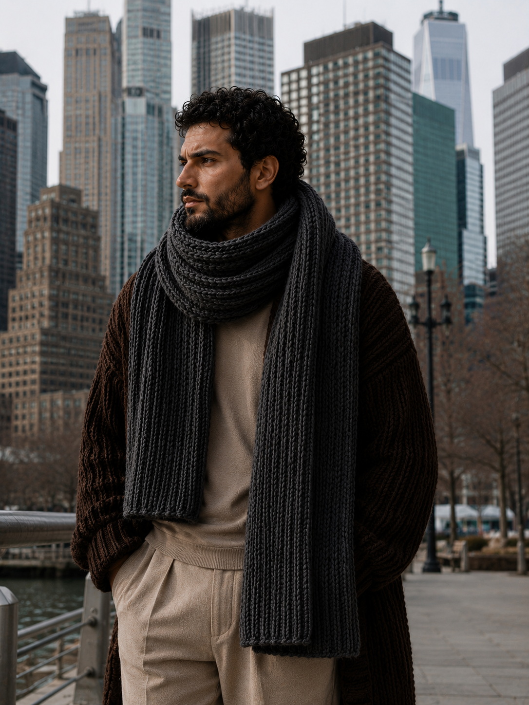 The Hudson Scarf. Handmade Oversized Wool Scarf