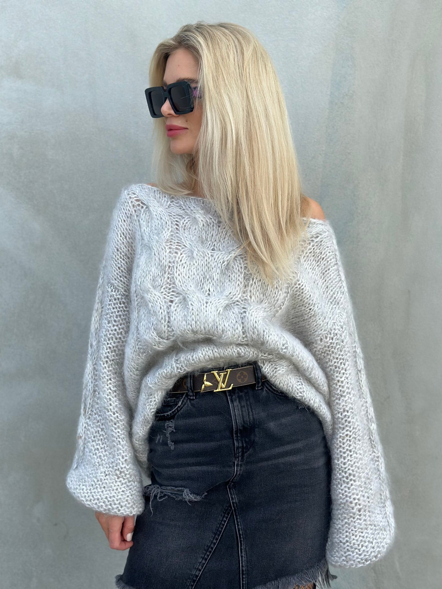 Hand Knitted Mohair Warm Oversized Sweater