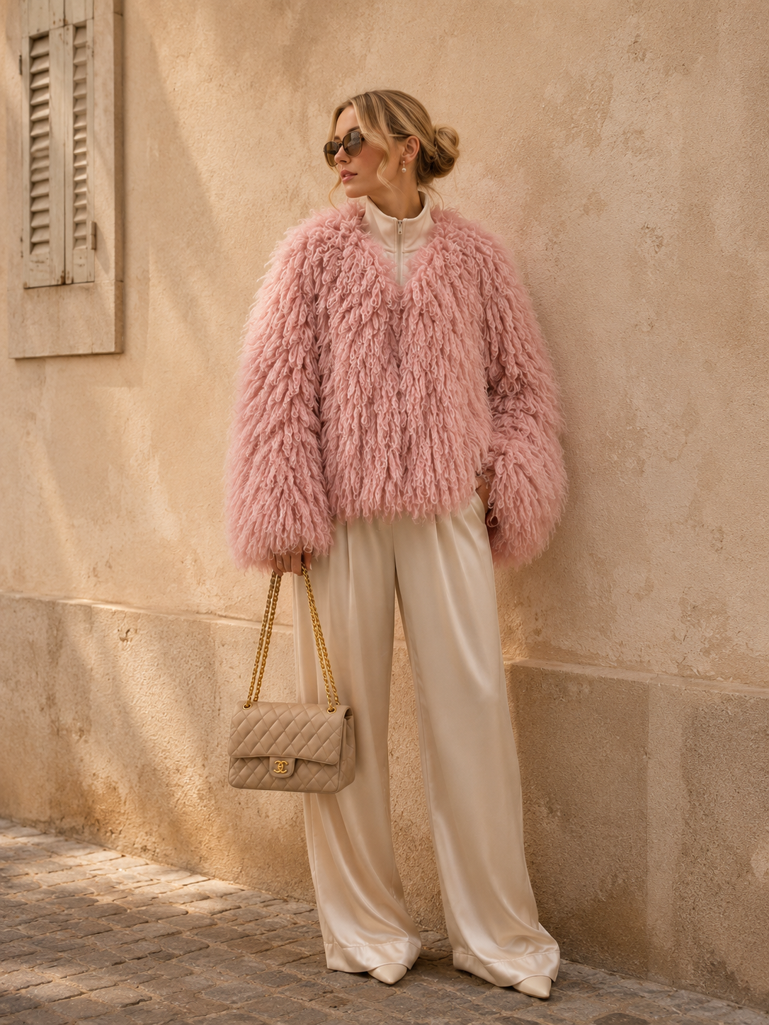 Aspen Fringe Cardigan - Dusty Rose