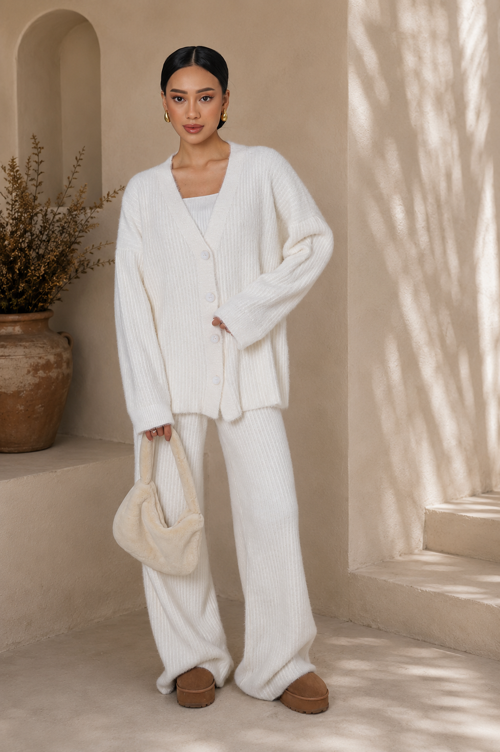 Alba Knit Set - Milk White