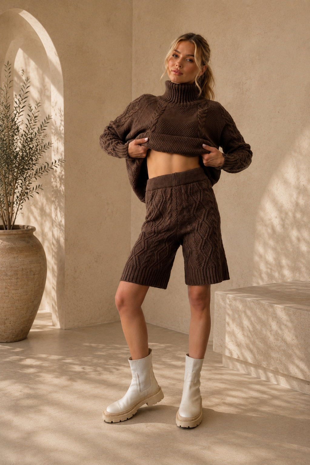 Noa Knit Set - Chocolate