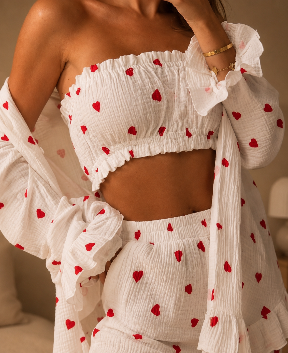 Vivienne Premium Muslin Set - Hearts
