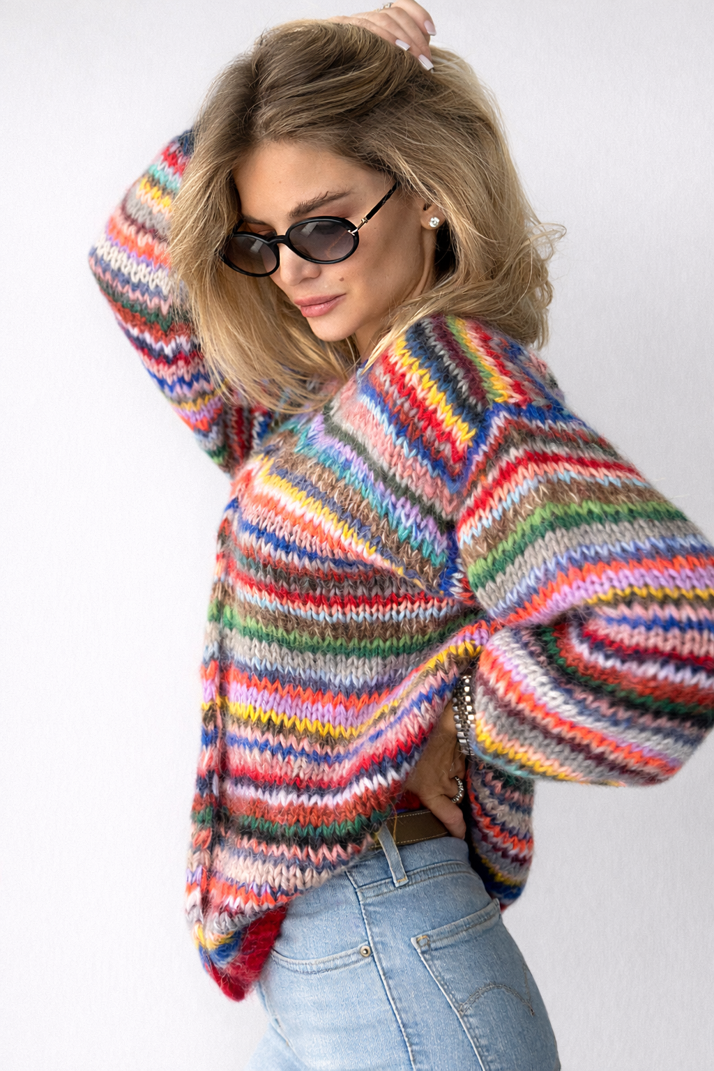 Luxury “Mexican Stripe” Mohair Cardigan