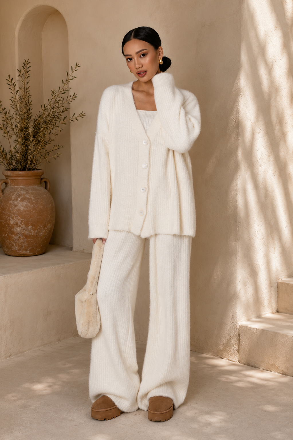 Alba Knit Set - Milk White