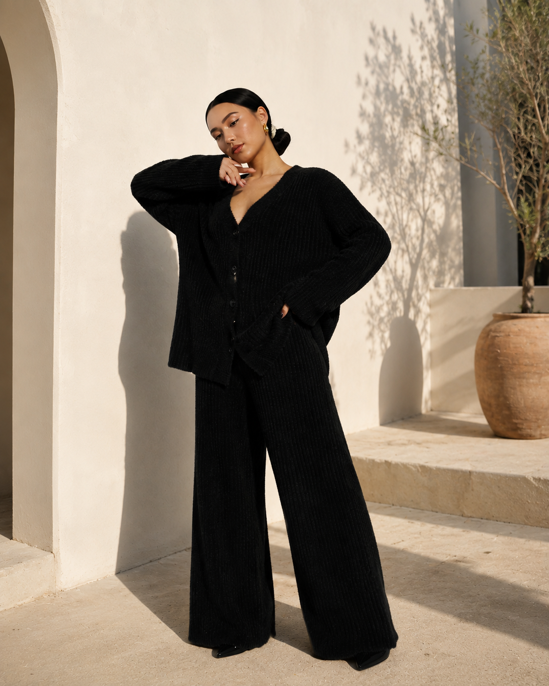 Alba Knit Set - Black