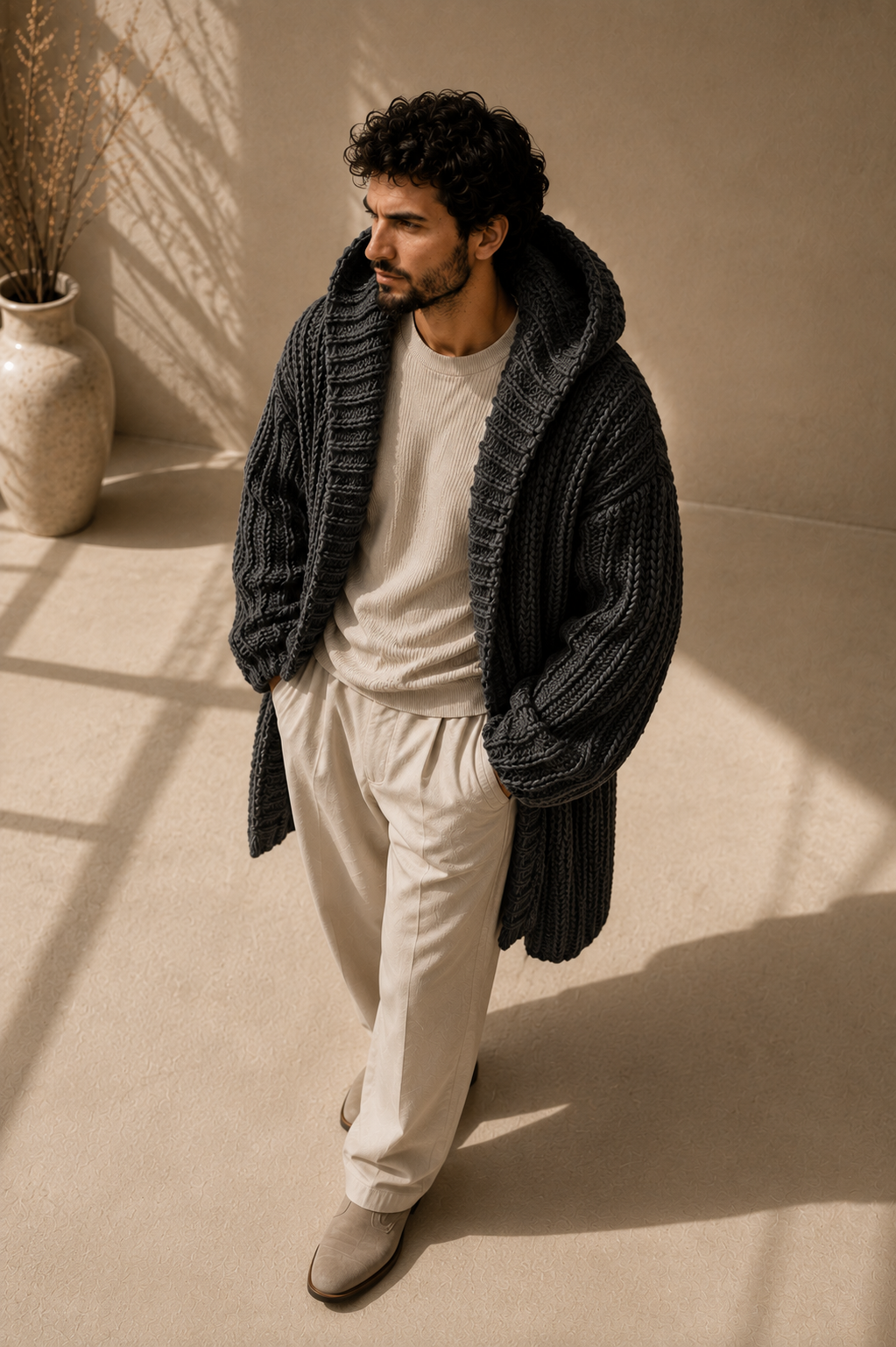 The Fifth Avenue Moss Olive
Handmade Luxury Maxi Cardigan