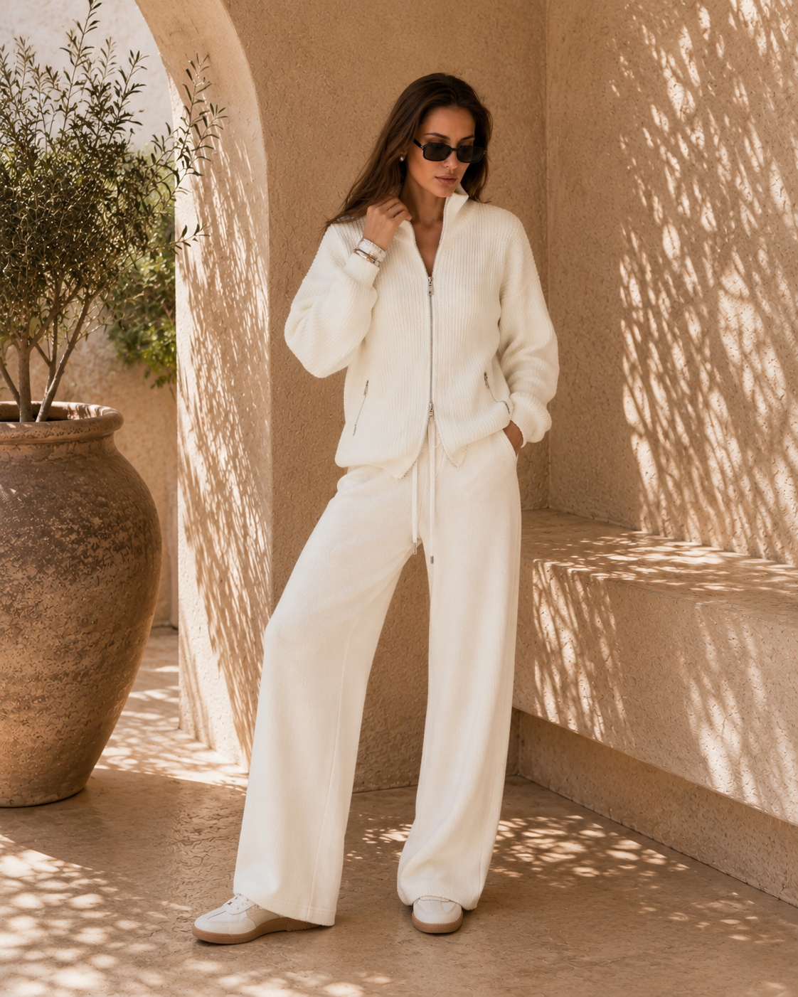 Mila Knit Set - Milk White