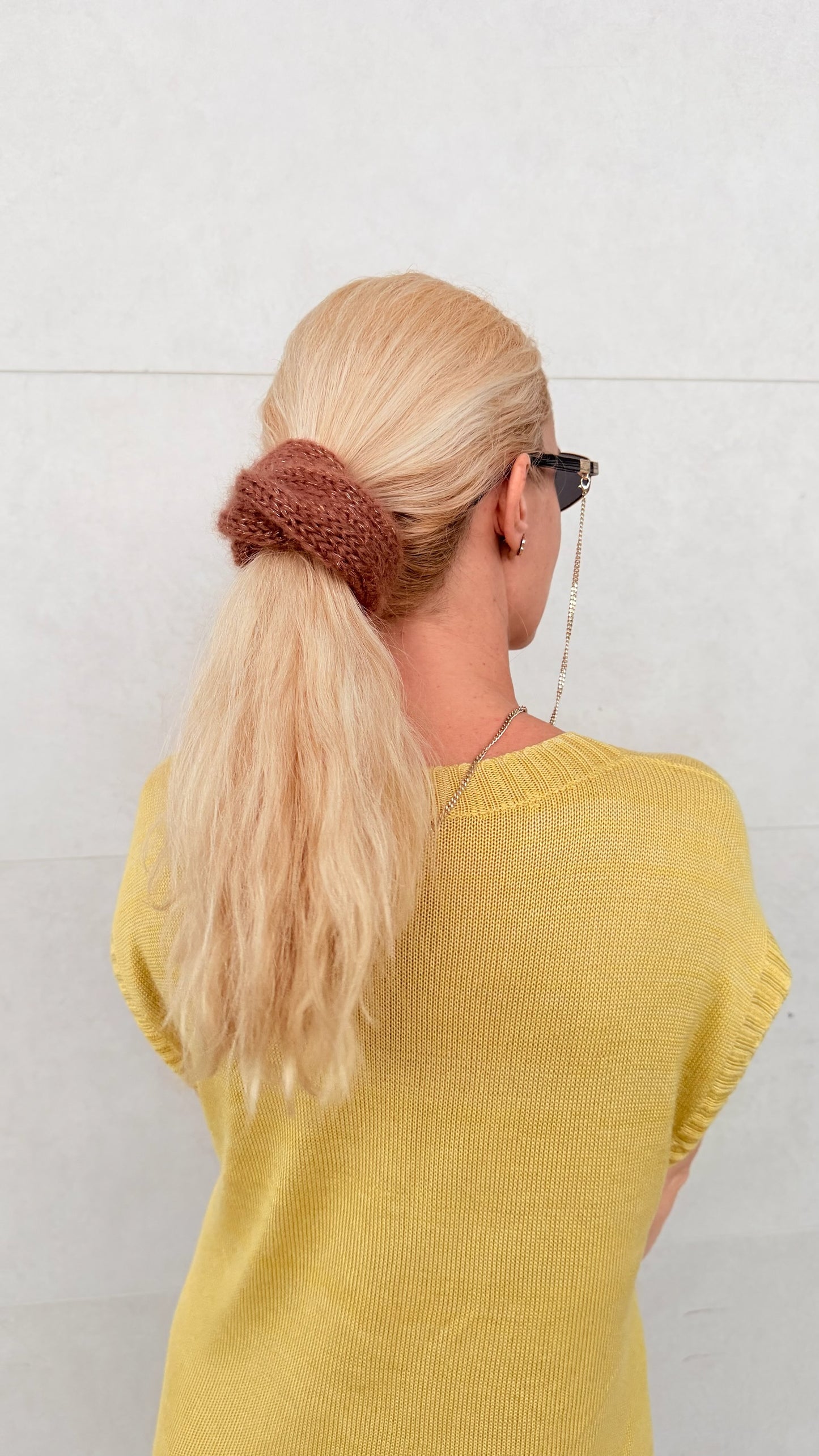 Handcrafted Alpaca Yarn Hair Scrunchie