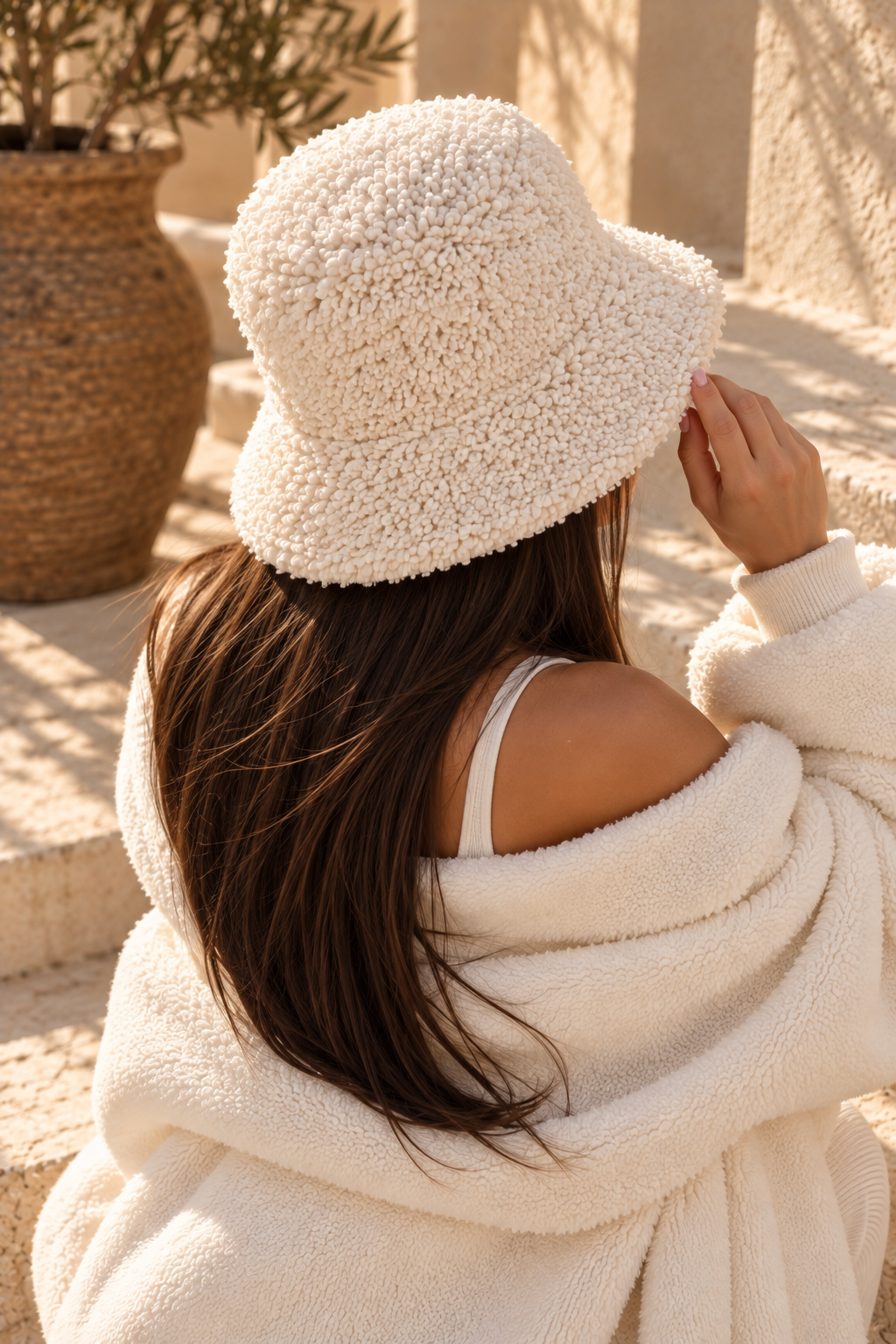 Teddy Bucket Hat - Ivory