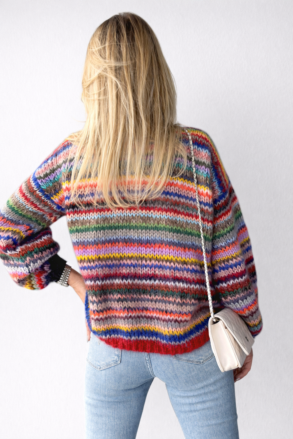 Luxury “Mexican Stripe” Mohair Cardigan