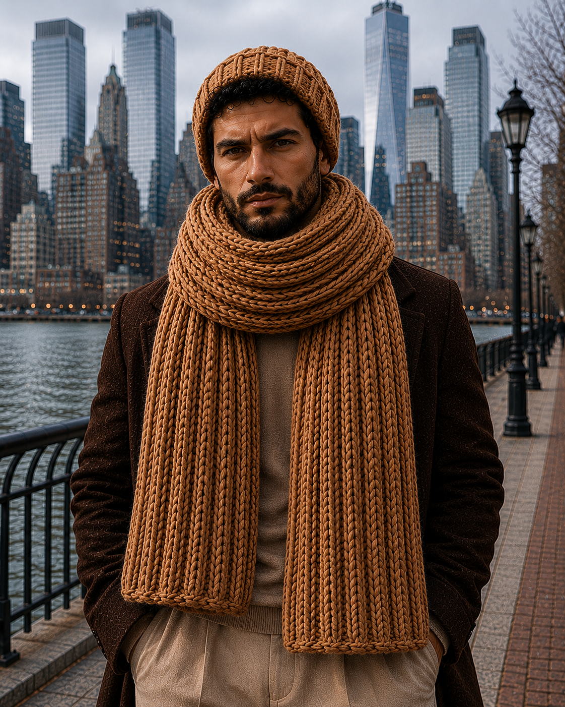 The Hudson Scarf. Handmade Oversized Wool Scarf