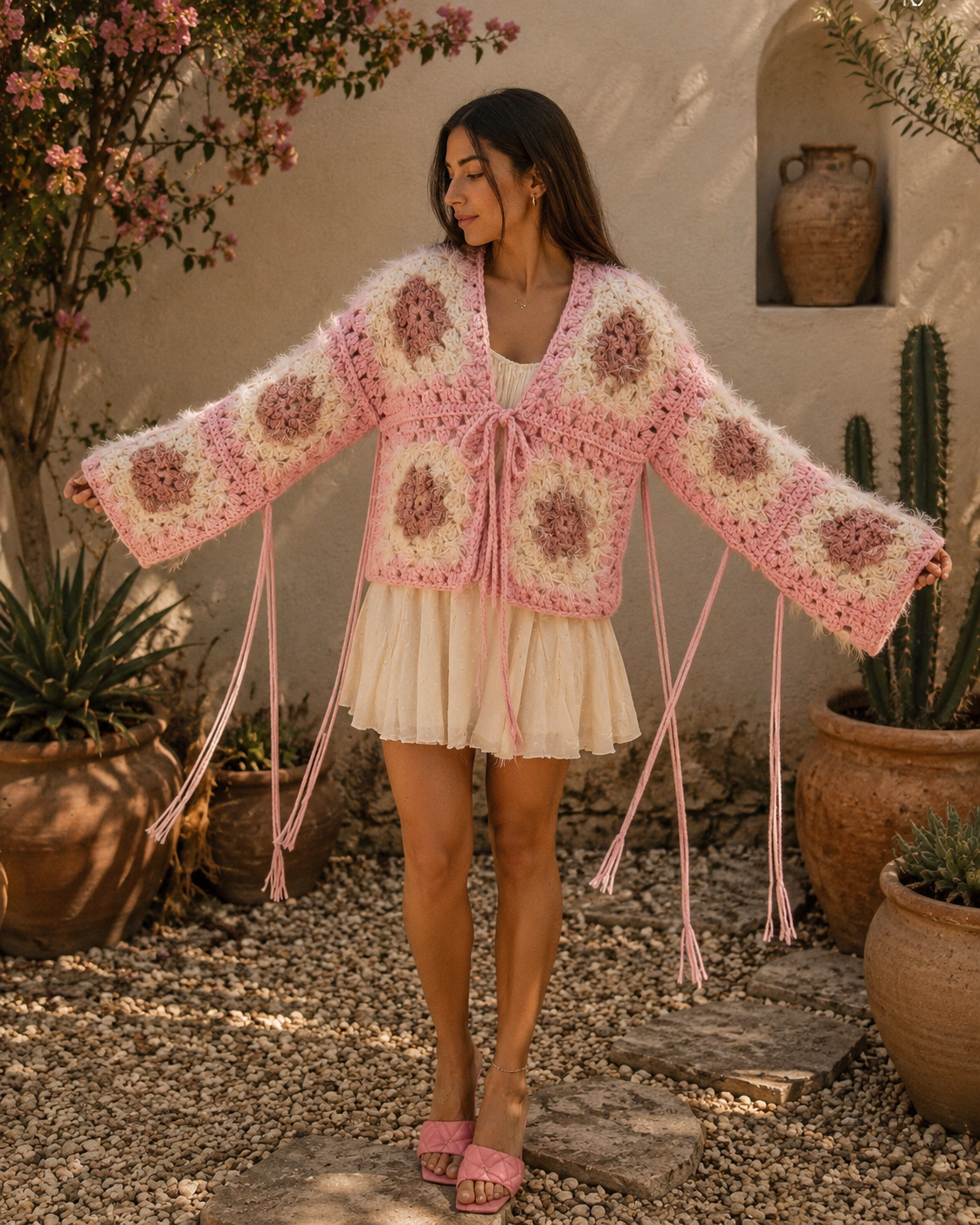 Rosalie Handcrafted Cardigan - Sand Beige