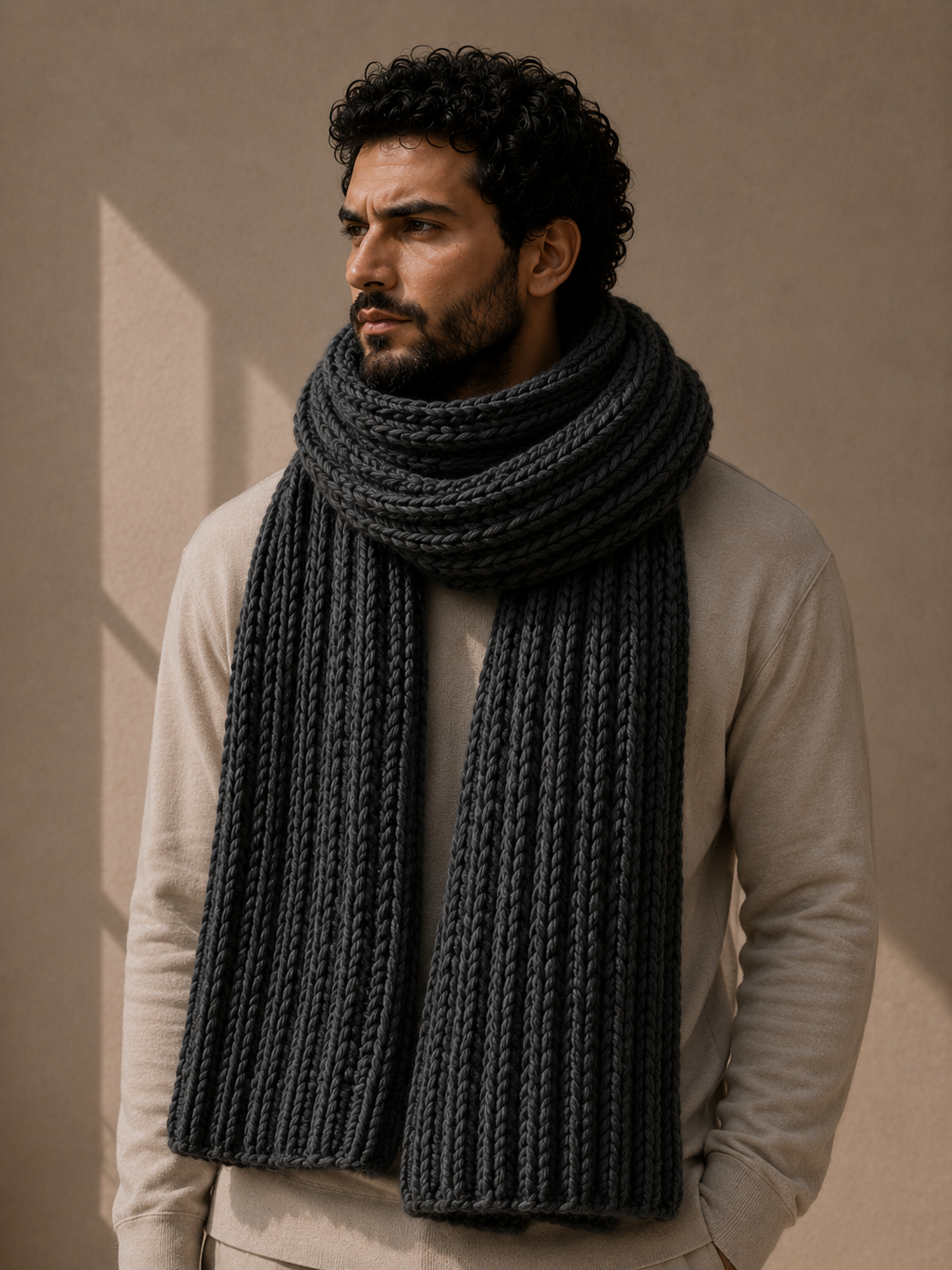 The Hudson Scarf. Handmade Oversized Wool Scarf