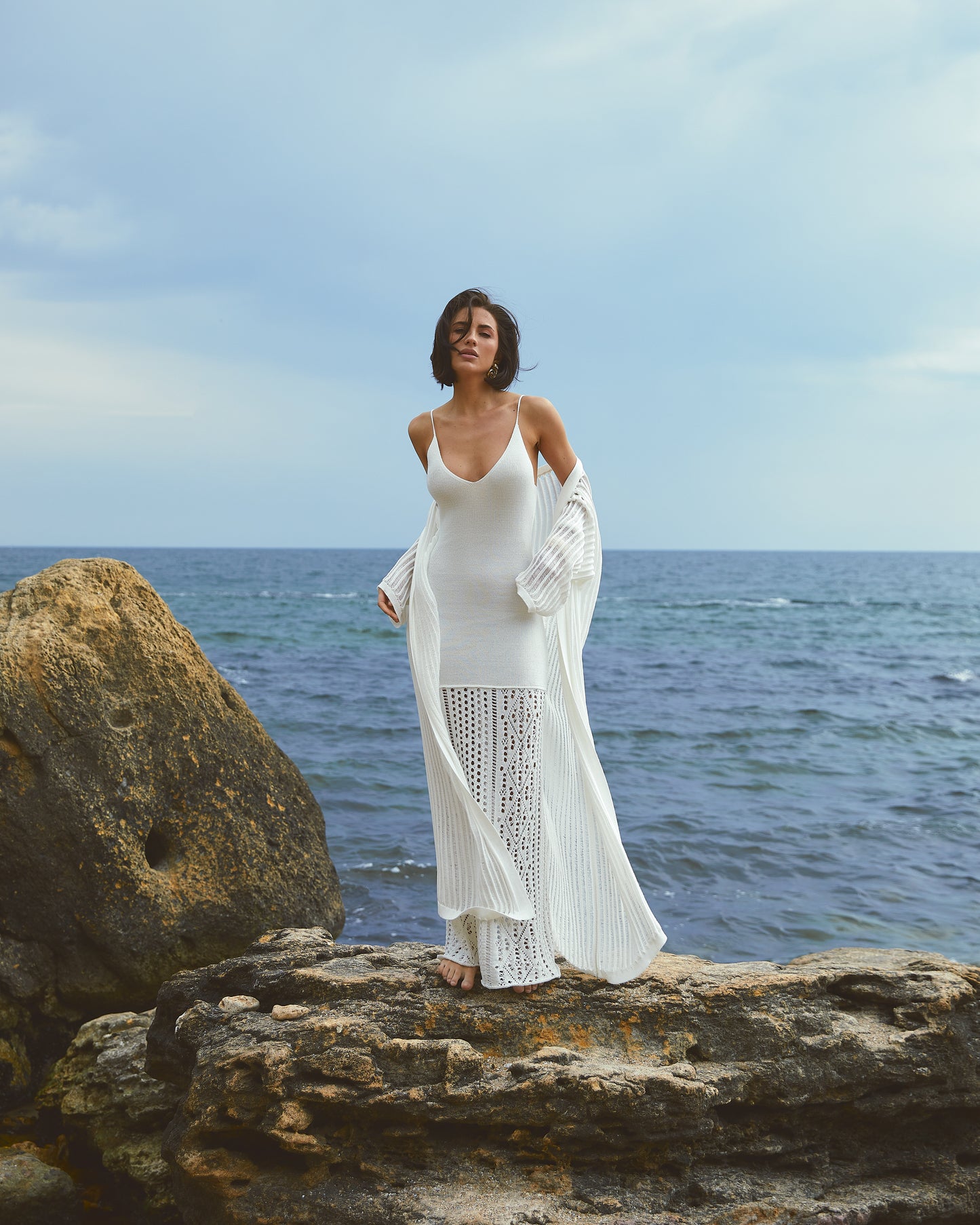Minimalist Knit Beach Dress – 100% Cotton Resort-Ready & Breathable