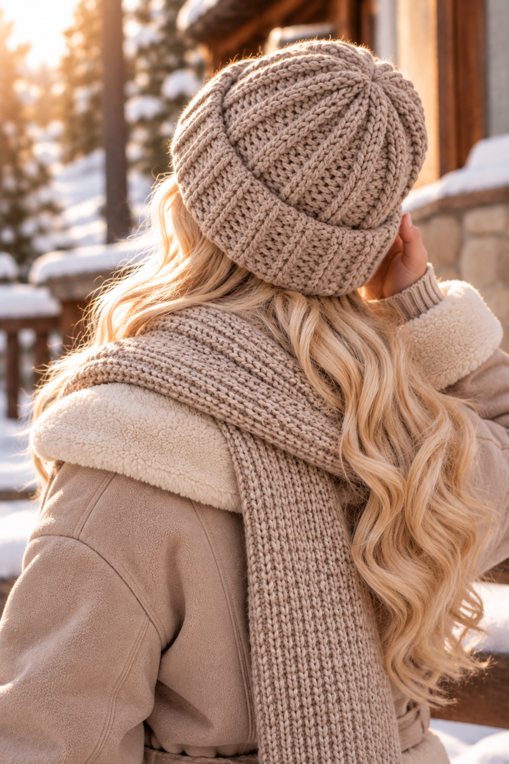 Chunky Knit Beanie - Oat Milk