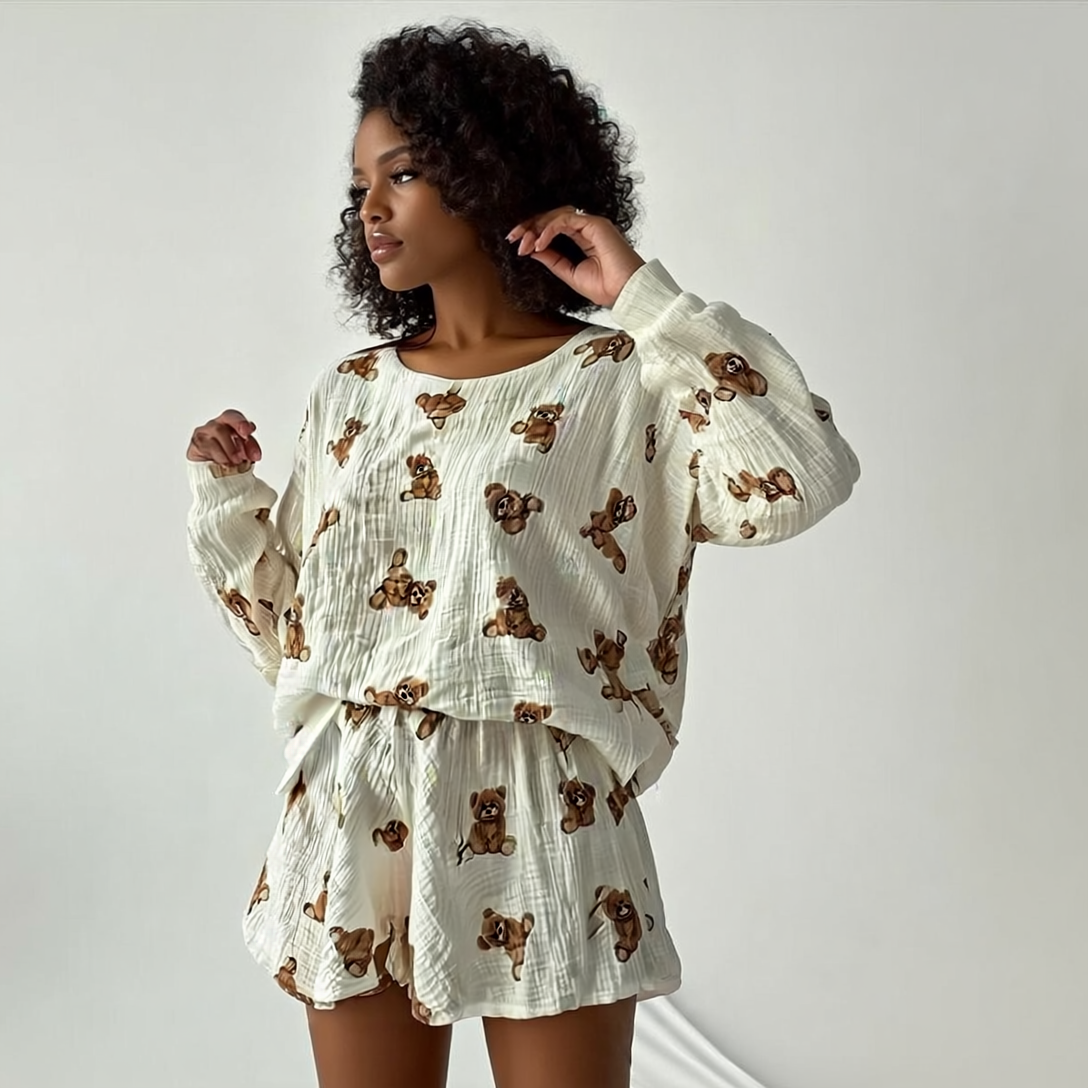 2 Pieces Muslin Loungewear Set