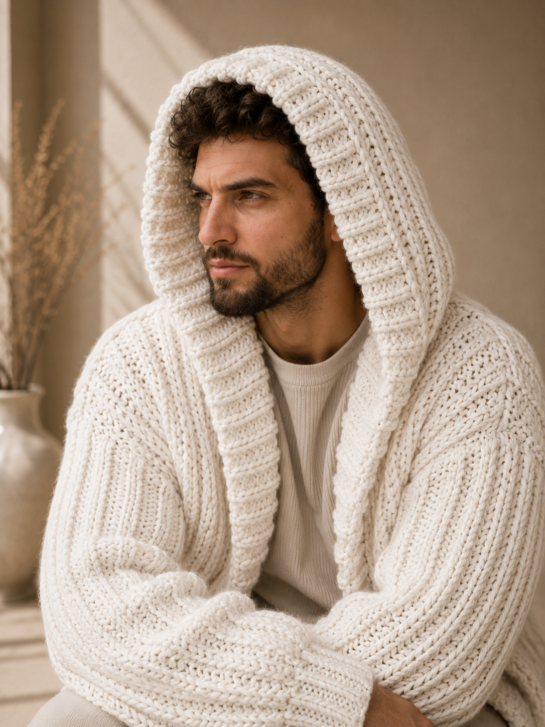 The Fifth Avenue Ivory Cloud Handmade Luxury Maxi Cardigan