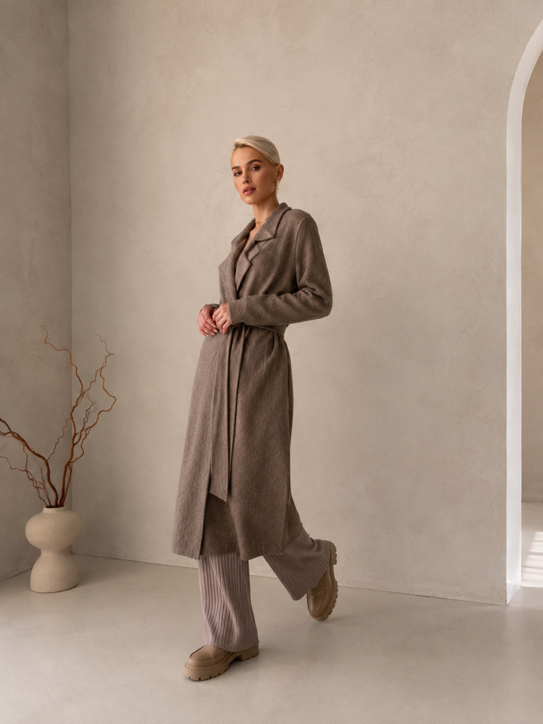 Gabriela Alpaca & Cashmere Cardigan - Mocha