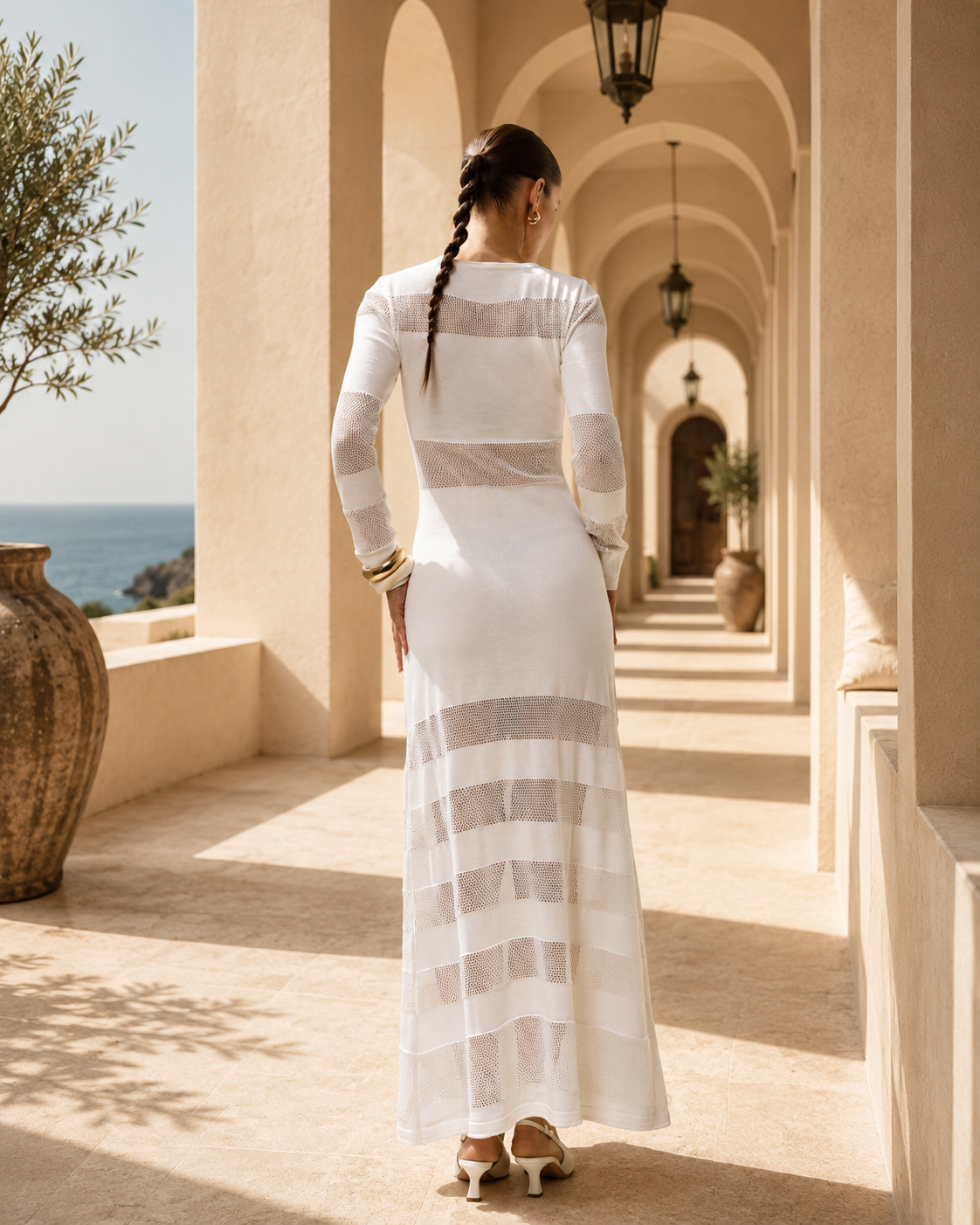 Azure Maxi Dress – Milk White