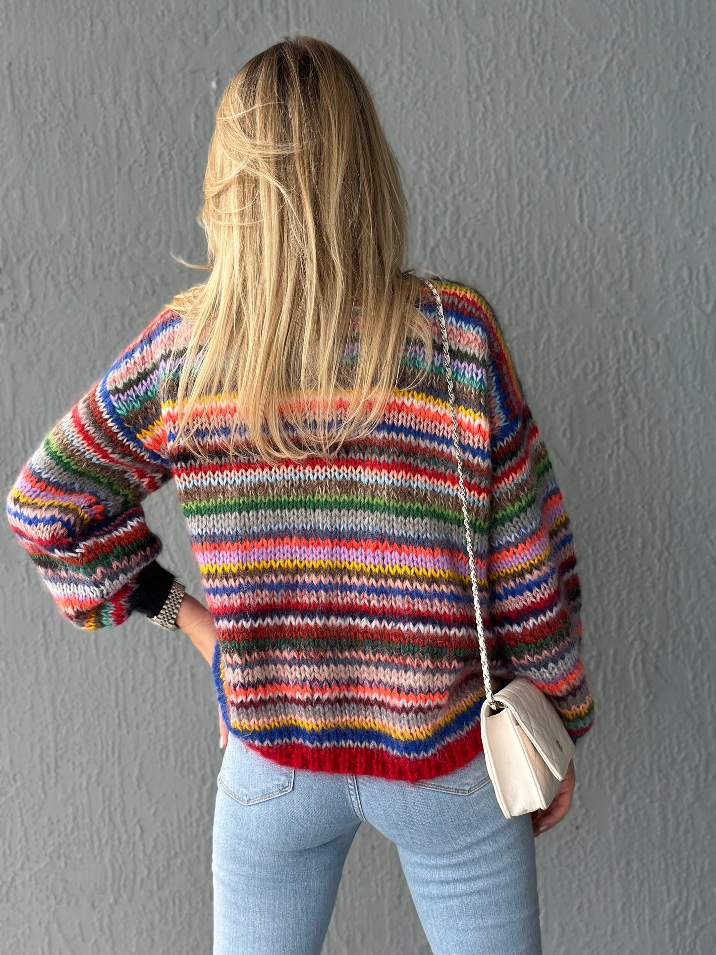 Luxury “Mexican Stripe” Mohair Cardigan