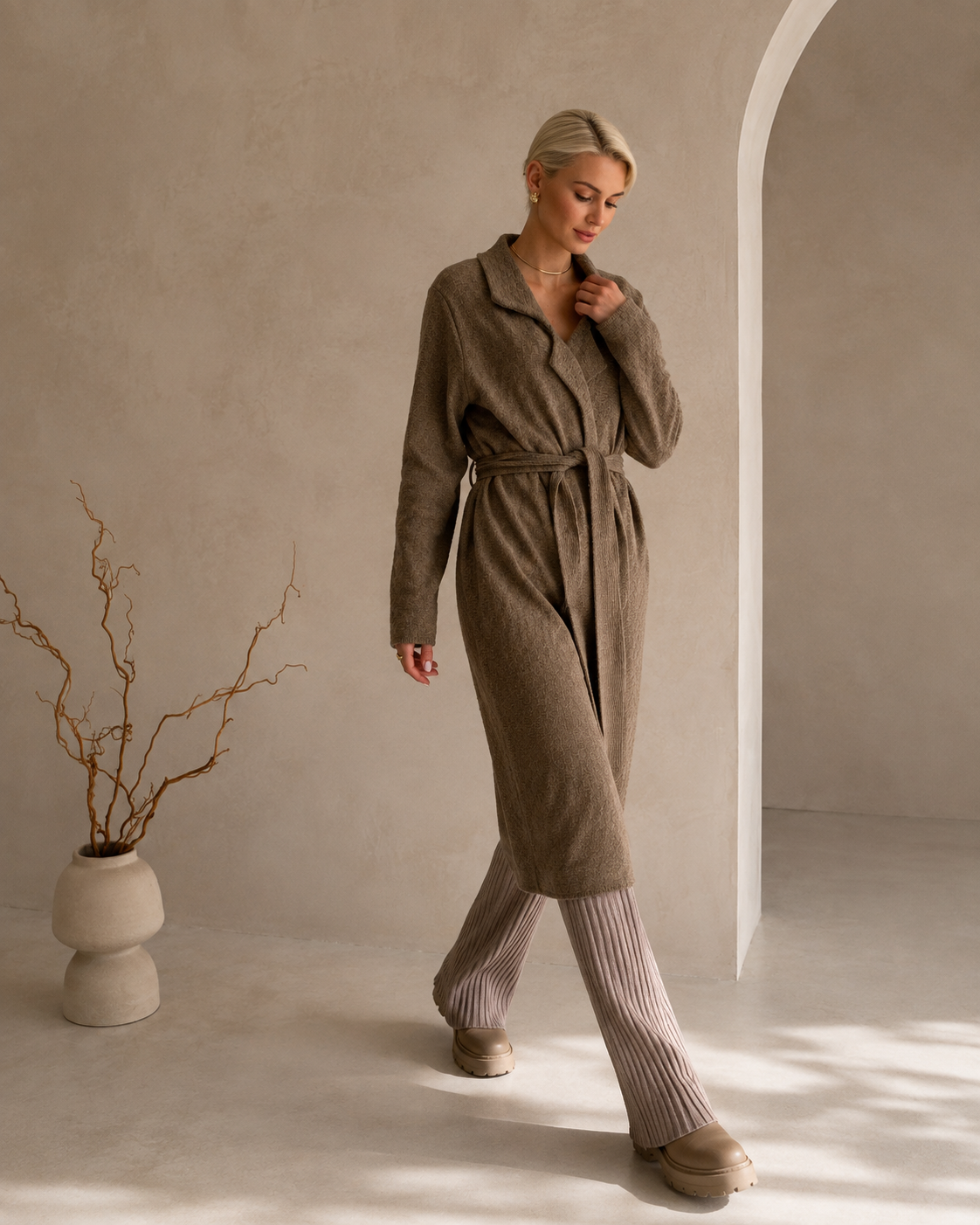 Gabriela Alpaca & Cashmere Cardigan - Mocha