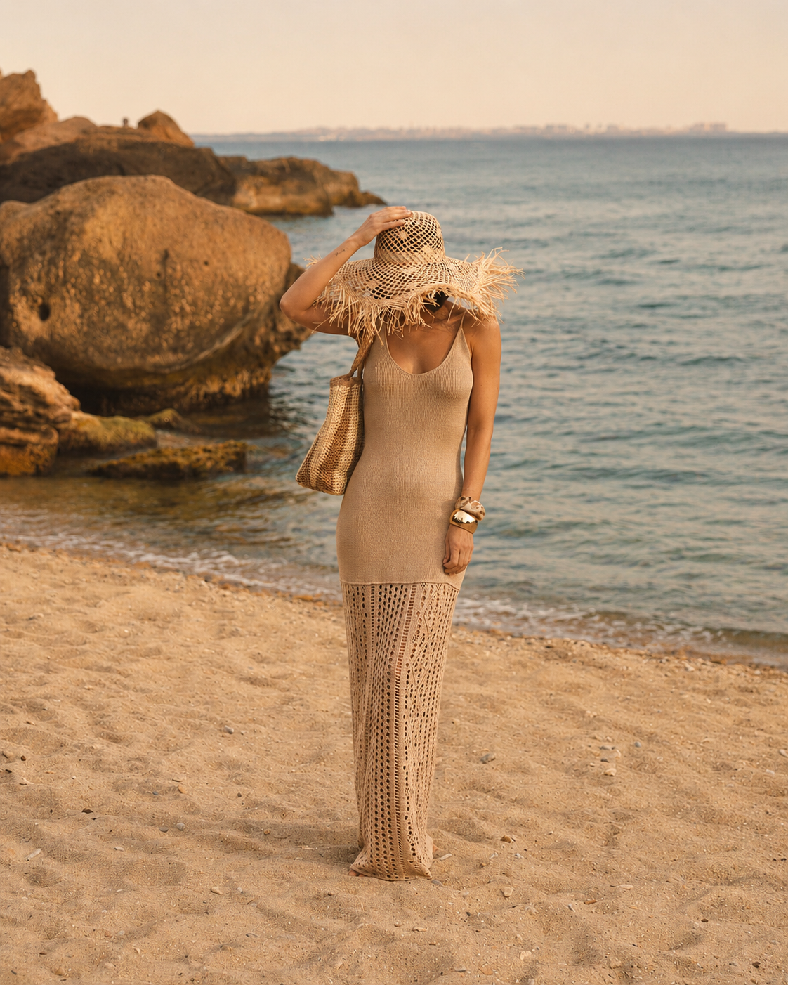 Lucia Maxi Dress – Sand Beige