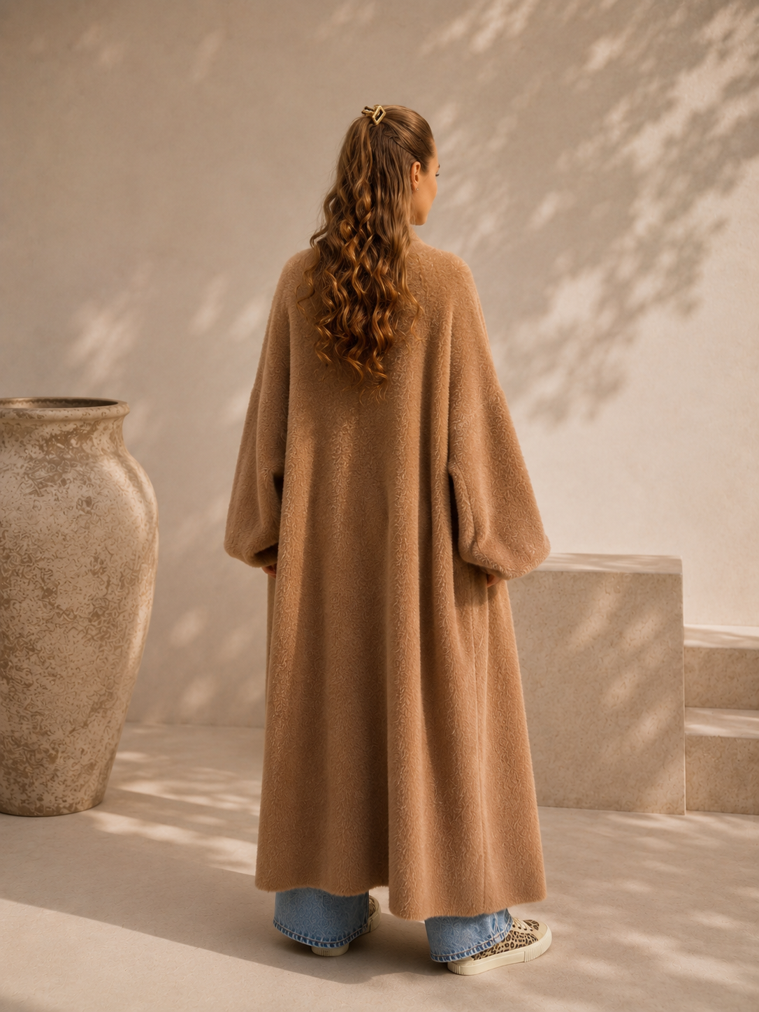 Aurelia Teddy Cardigan - Desert Caramel