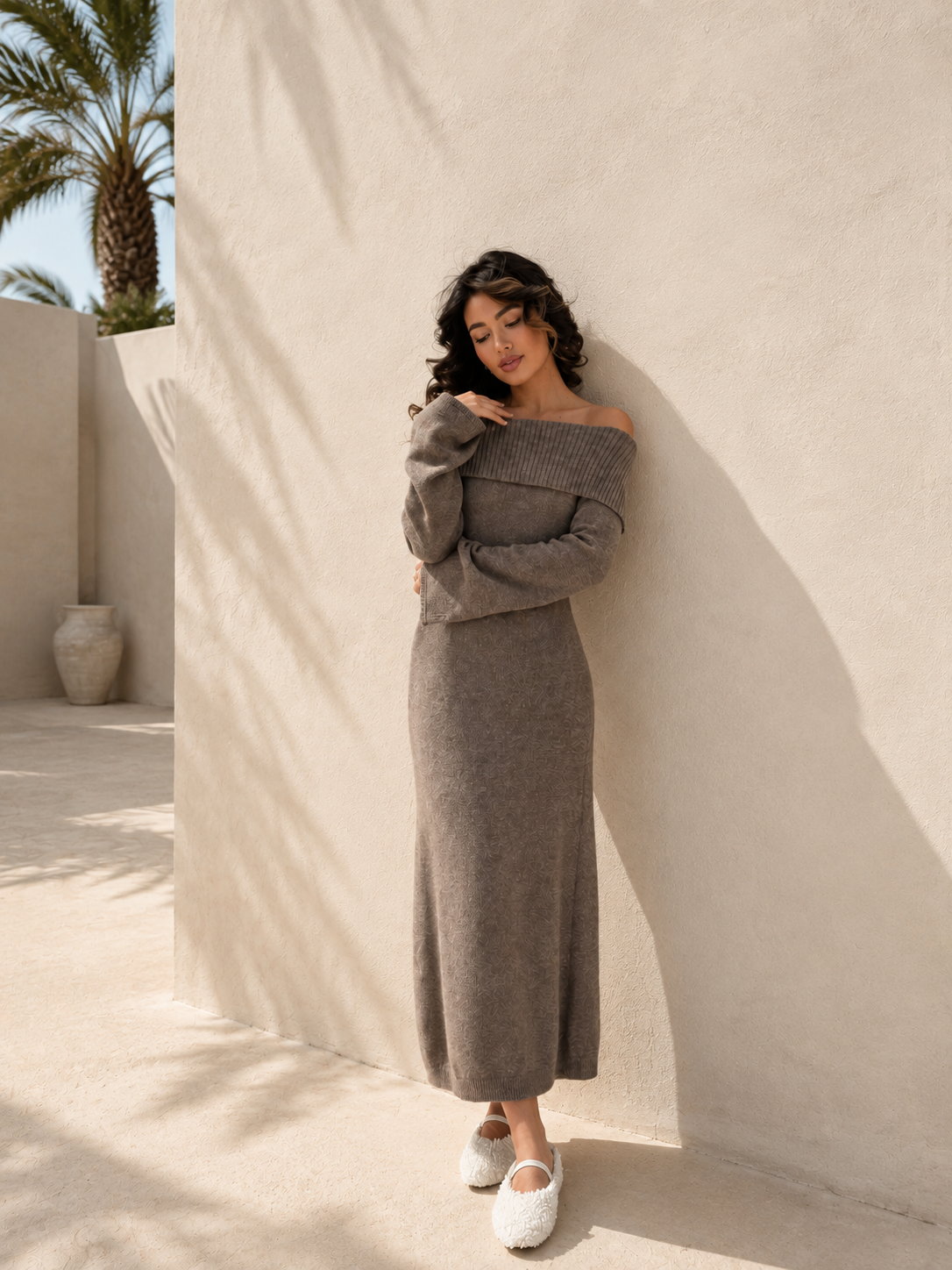 Livia Knit Dress – Mocha