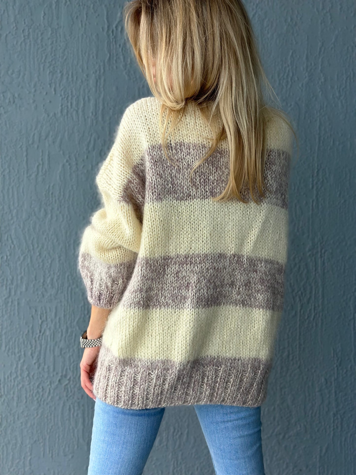 Soft Stripe Mohair Cardigan – Cozy Luxury for Everyday Chic