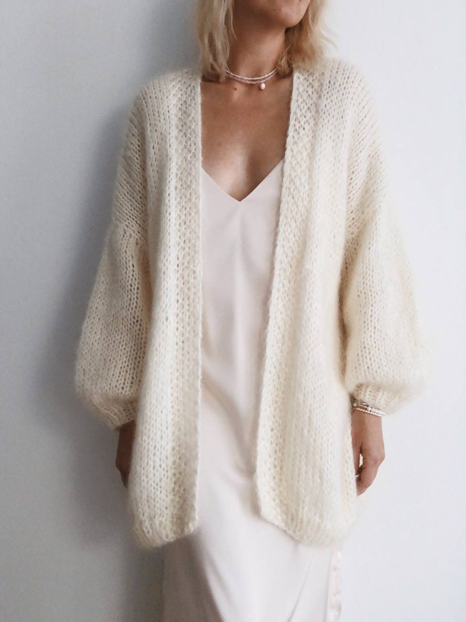 Featherlight Mohair Cardigan – Effortless Elegance in Every Stitch