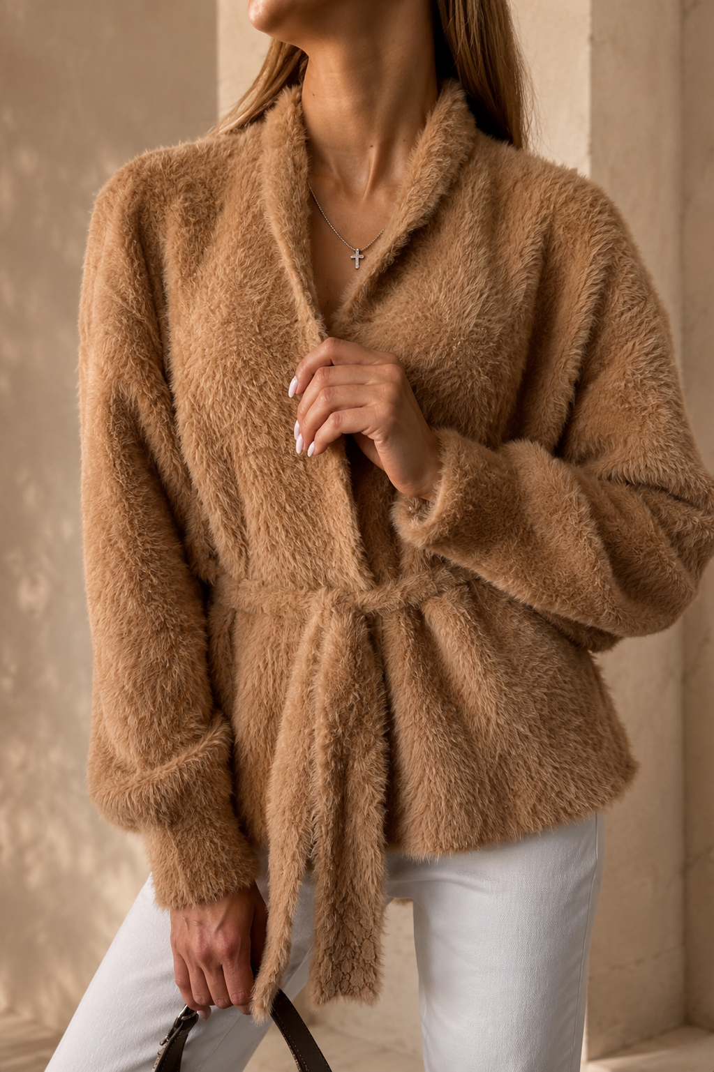 Elara Teddy Jacket - Desert Camel