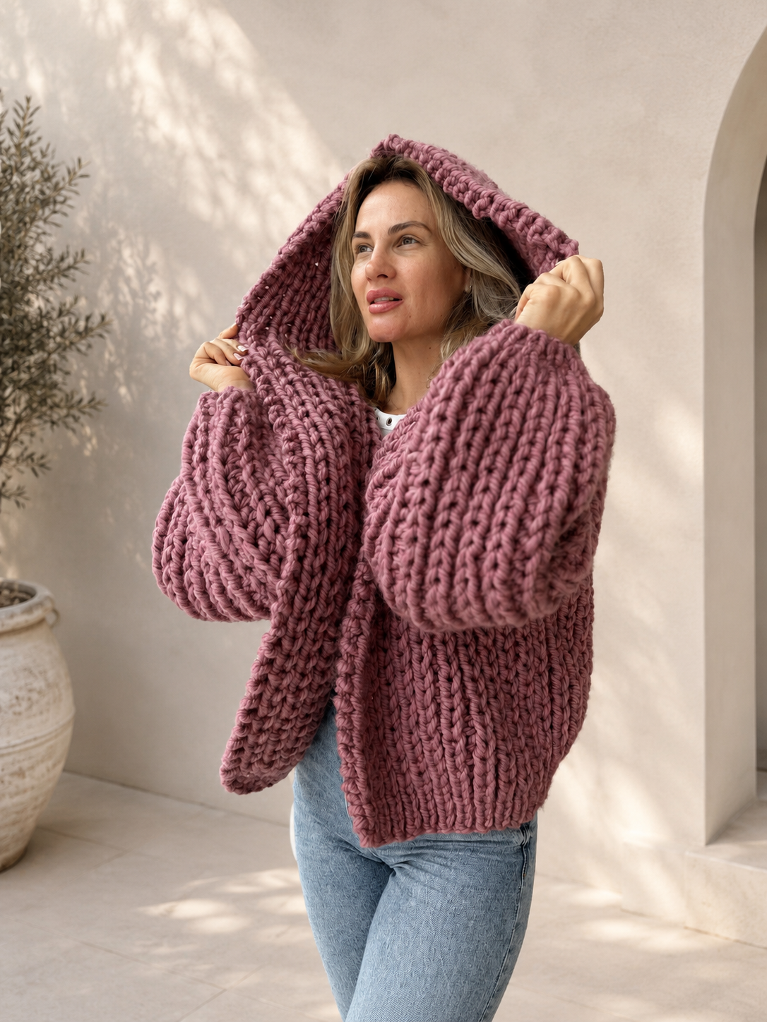 Asti Hooded Cardigan - Caramel