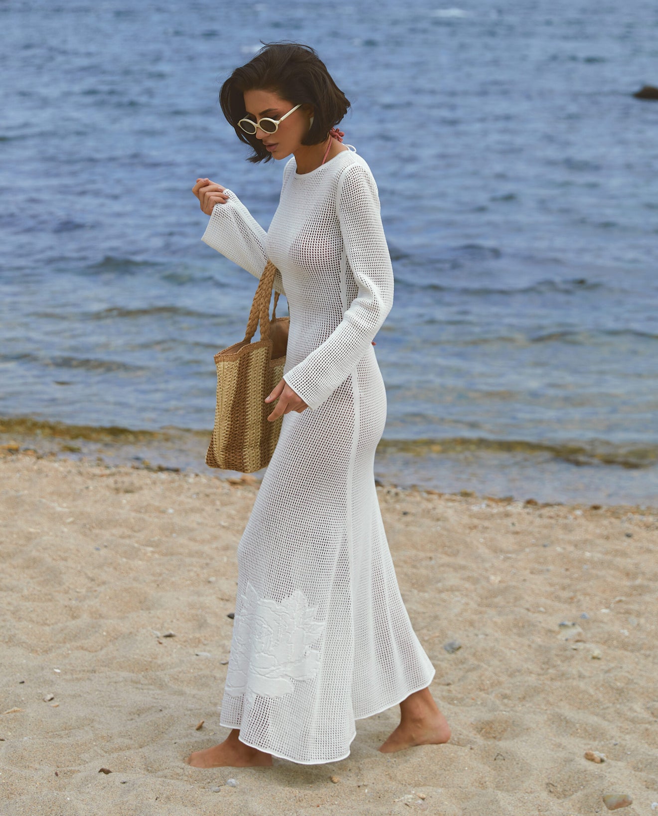 Elegant Backless Knit Maxi Dress – 100% Cotton Sustainable & Breathable