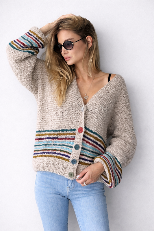 Luxury Bouclé Button-Up Cardigan