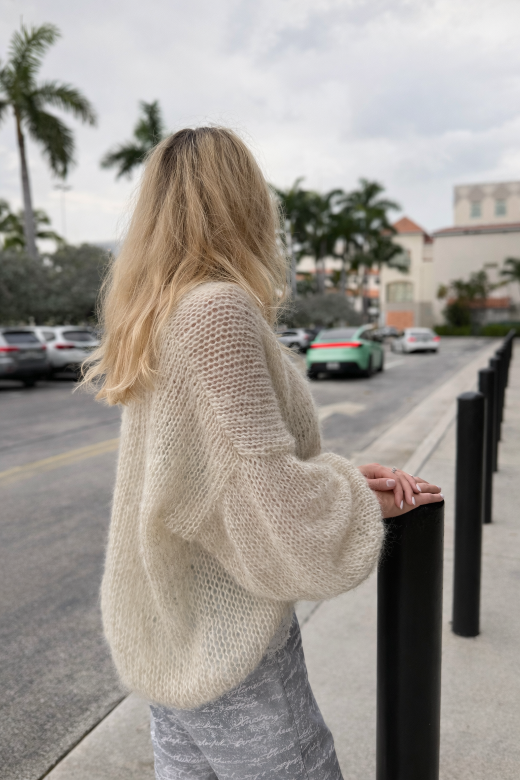 Reversible Mohair Tie Cardigan