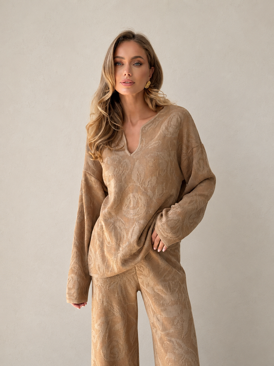 Aurelia Knit Set - Camel